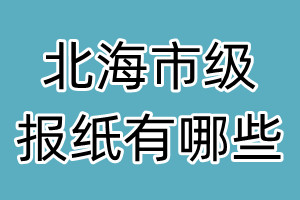 北海市級報紙有哪些
